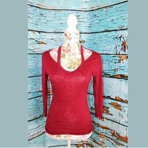 🛍LIME BLUE 3/4 Sleeve Cotton Top